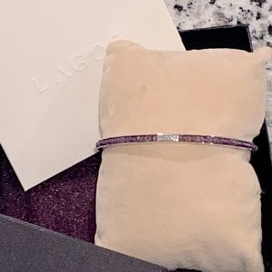 LAGOS Beaded Bangle Bracelet Caviar Icon Silver& Amethyst Size M